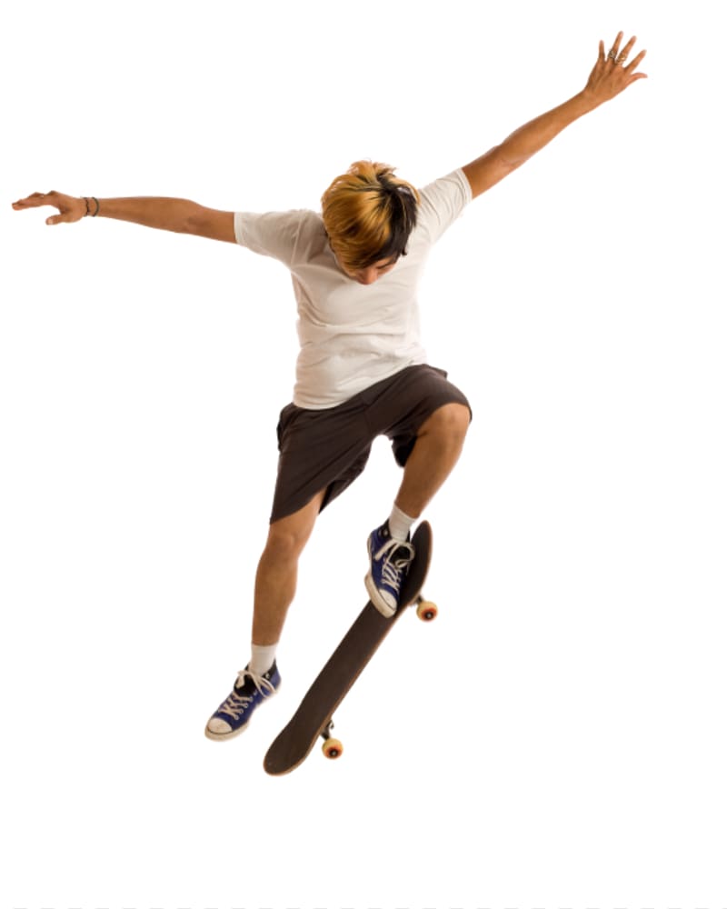 Skateboarding trick Ollie Skatepark, skateboard transparent background PNG clipart