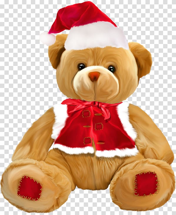 bear plush toy , Vermont Teddy Bear Company , Christmas Teddy Bear transparent background PNG clipart