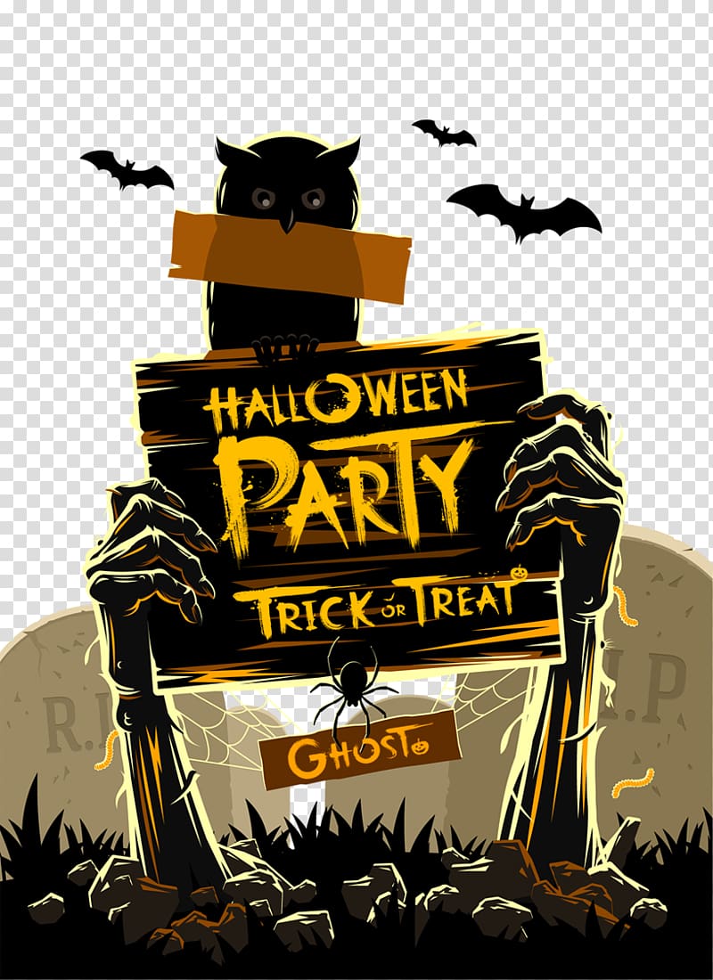 Halloween party trick or treat illustration, Halloween Costume party Illustration, Halloween transparent background PNG clipart