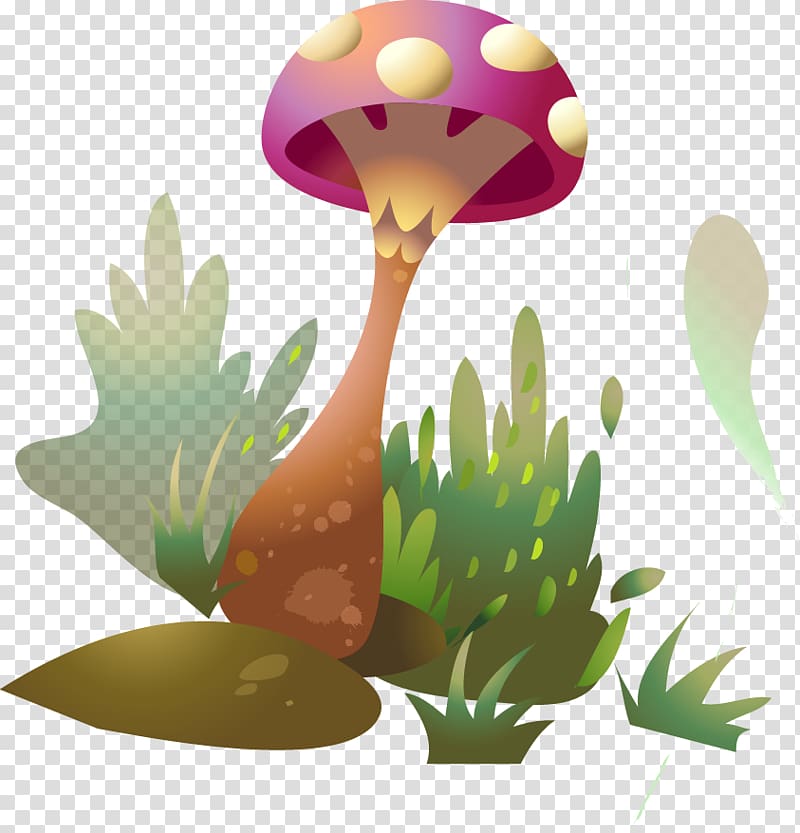 Fungus Mushroom Drawing , Forest Elf decorative elements transparent background PNG clipart