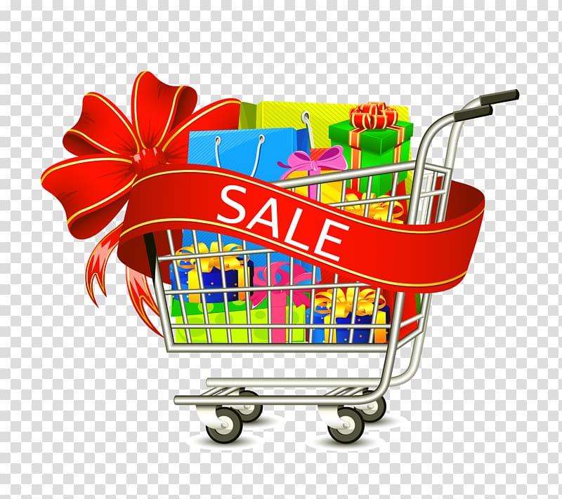 Shopping cart Online shopping Discount shop, cartoon hand painted super market transparent background PNG clipart