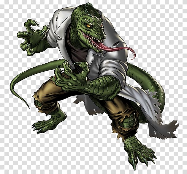 Marvel: Avengers Alliance Dr. Curt Connors Spider-Man Karnak Marvel Comics, lizard transparent background PNG clipart