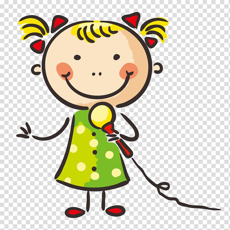 Musical instrument Play Child , Singing girl transparent background PNG clipart