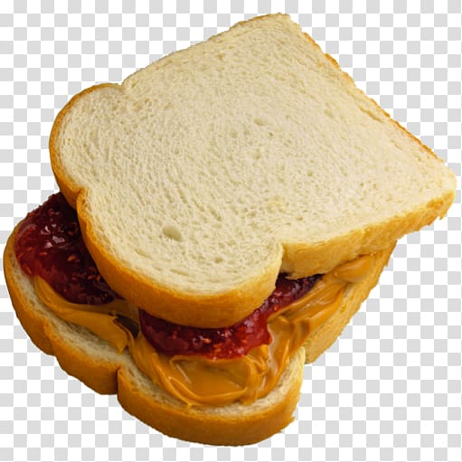 Peanut butter and jelly sandwich Breakfast White bread Fried chicken Cheese sandwich, breakfast transparent background PNG clipart
