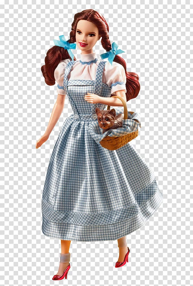 Dorothy Gale The Wizard of Oz Dorothy Barbie Doll #N6559 Toto Ken, barbie transparent background PNG clipart