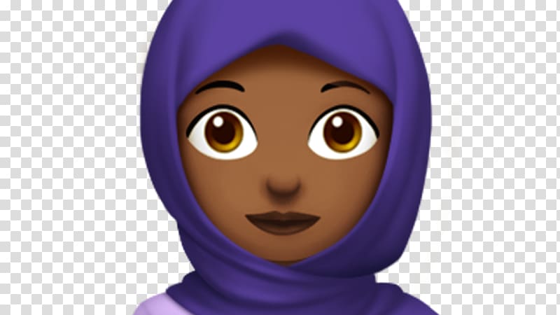World Emoji Day Hijab Headscarf Apple Color Emoji, Emoji transparent background PNG clipart