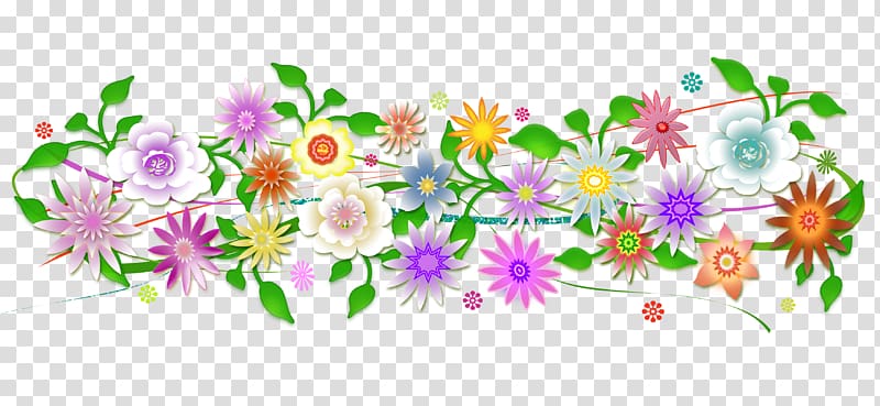 Floral design Paper Birthday Flower Garland, Birthday transparent background PNG clipart