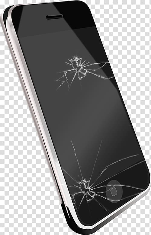 iPhone 4S Vibration Telephone call , Broken screen black apple Smartphone transparent background PNG clipart