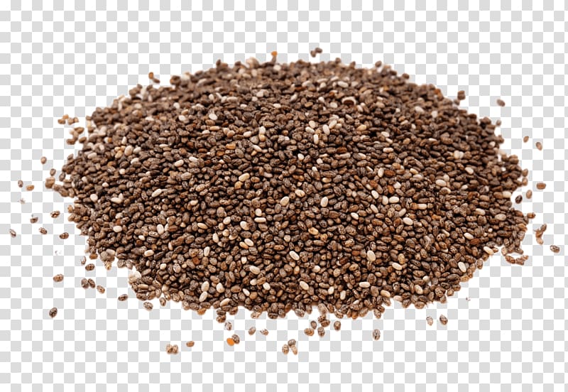 brown and white seeds, Pile Of Chia Seeds transparent background PNG clipart