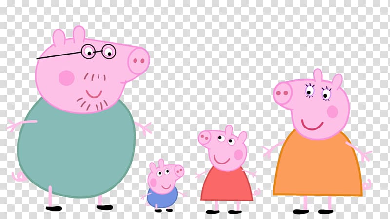 Daddy Pig Mummy Pig George Pig Miss Rabbit, pig transparent background PNG clipart