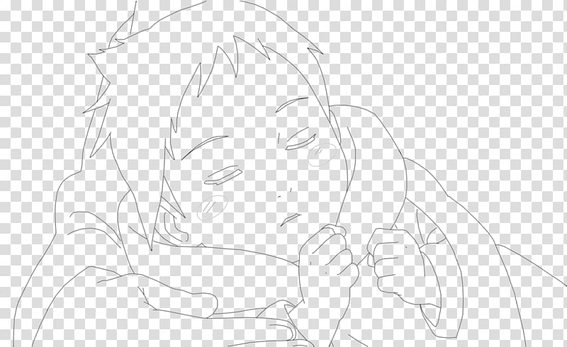 Drawing Line art Cartoon Ear Sketch, baby sasuke transparent background PNG clipart