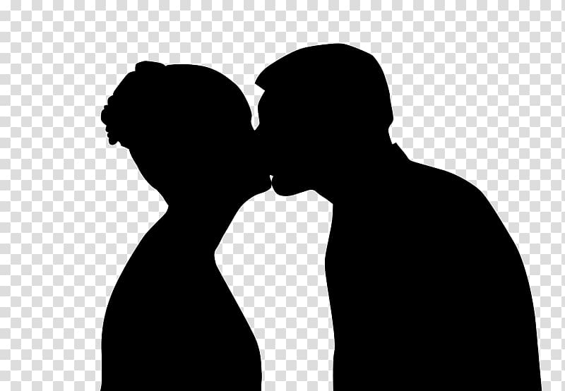 Kiss Love Silhouette , kisses transparent background PNG clipart