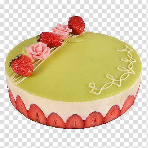 Strawberry Cheesecake Torte Mousse Bavarian cream, strawberry transparent background PNG clipart