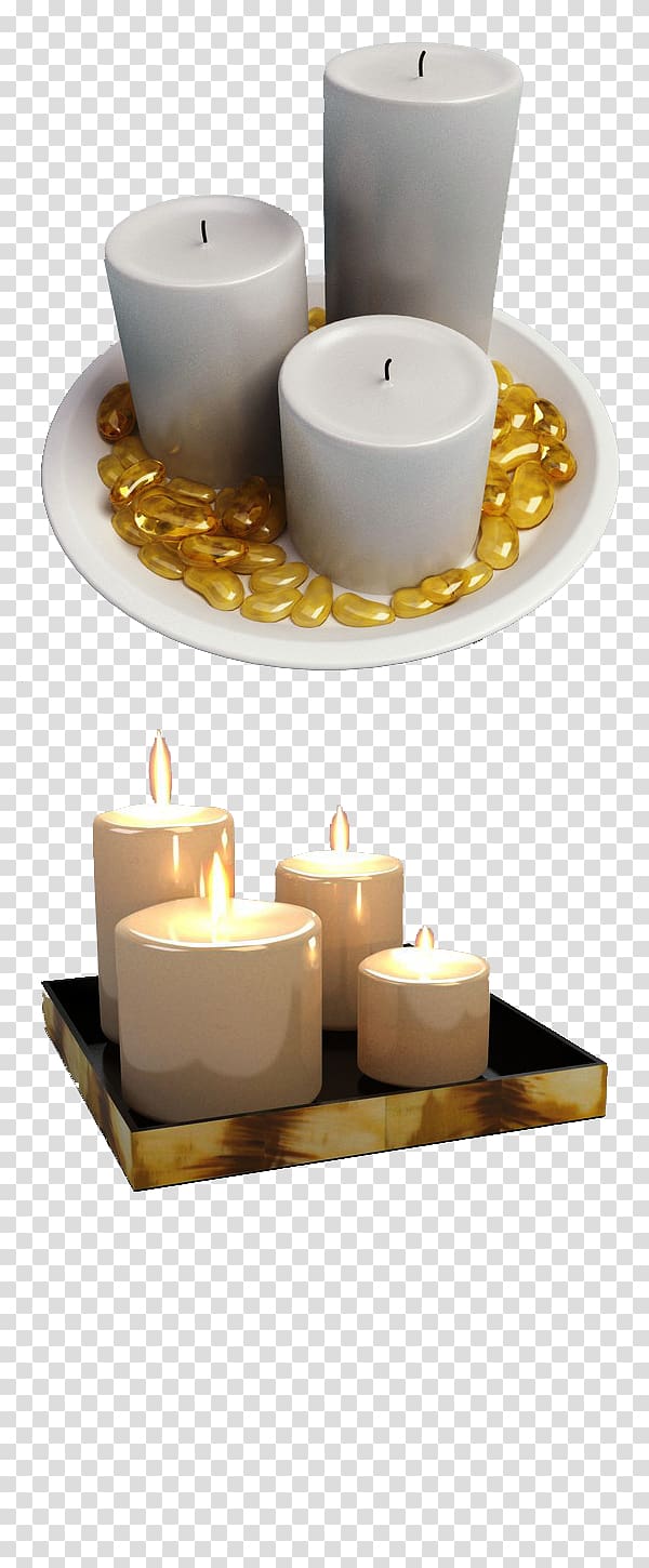 Candle Icon, White candle soybeans material free to pull transparent background PNG clipart