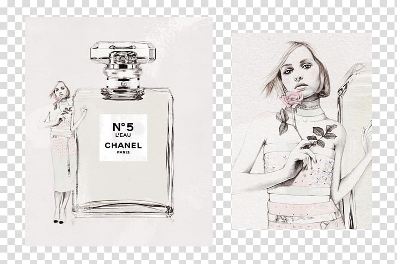 Chanel No. 5 L\'Eau Perfume by Chanel Chanel No. 5 L\'Eau Perfume by Chanel Illustration Drawing, perfume transparent background PNG clipart
