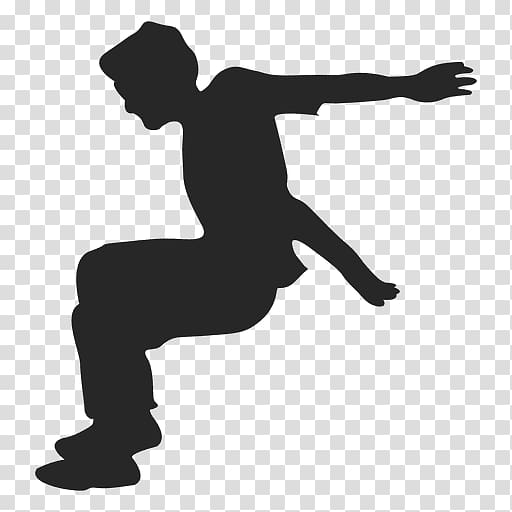 Parkour Jumping Silhouette Freerunning Black Harmonica, jumping transparent background PNG clipart