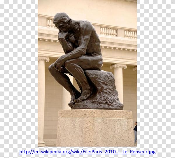 The Thinker Musée Rodin Rodin Museum Thought Sculpture, meme transparent background PNG clipart