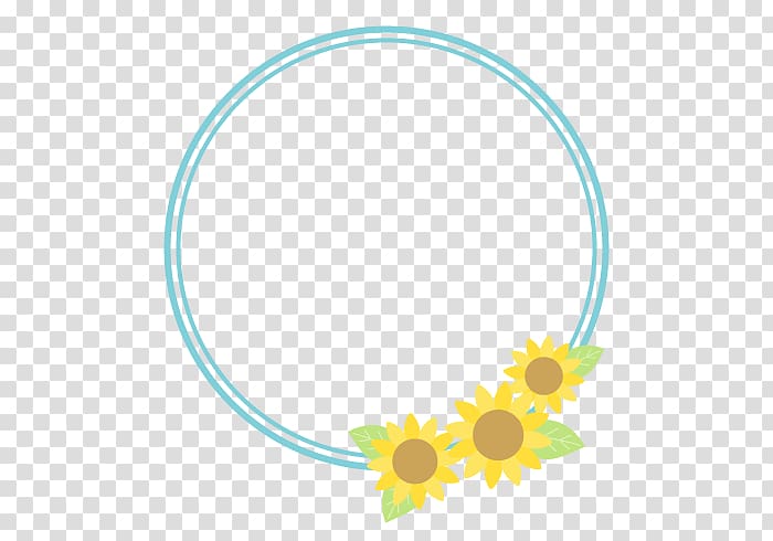 Common sunflower Circle Graphics Illustration Text, circle material transparent background PNG clipart