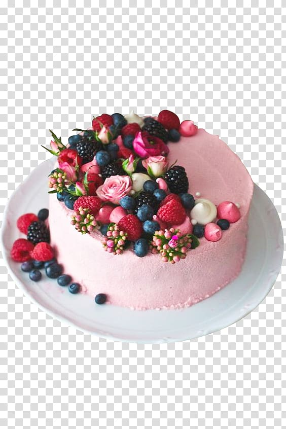 Birthday cake Fruitcake Christmas cake Wedding cake Layer cake, Strawberry Fruit Cake transparent background PNG clipart