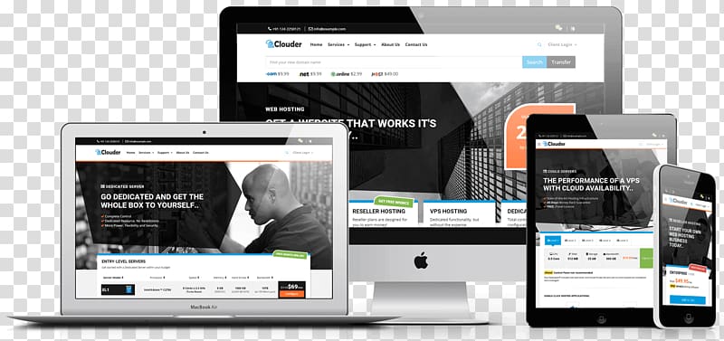 Responsive web design Web template system Web hosting service, beautiful web templates transparent background PNG clipart
