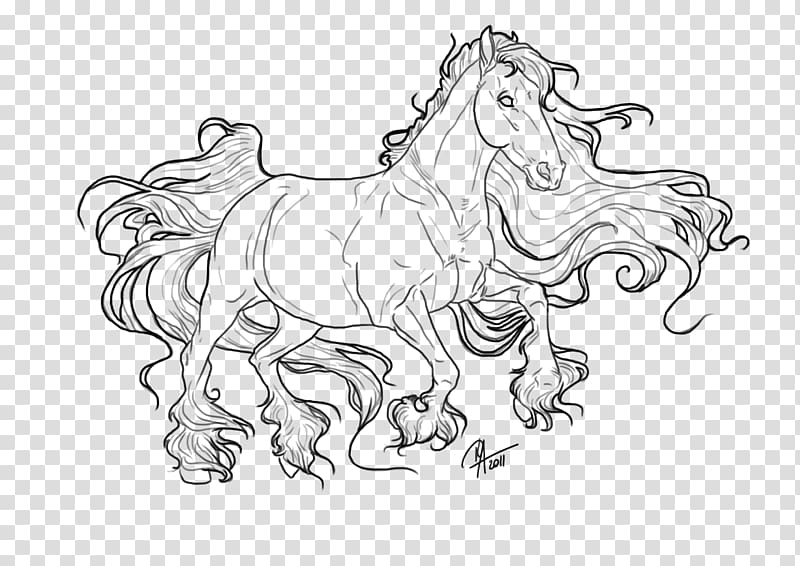 Line art Gypsy horse Drawing Pony, others transparent background PNG clipart