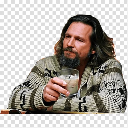 Jeff Bridges The Big Lebowski The Dude White Russian, lebowski transparent background PNG clipart