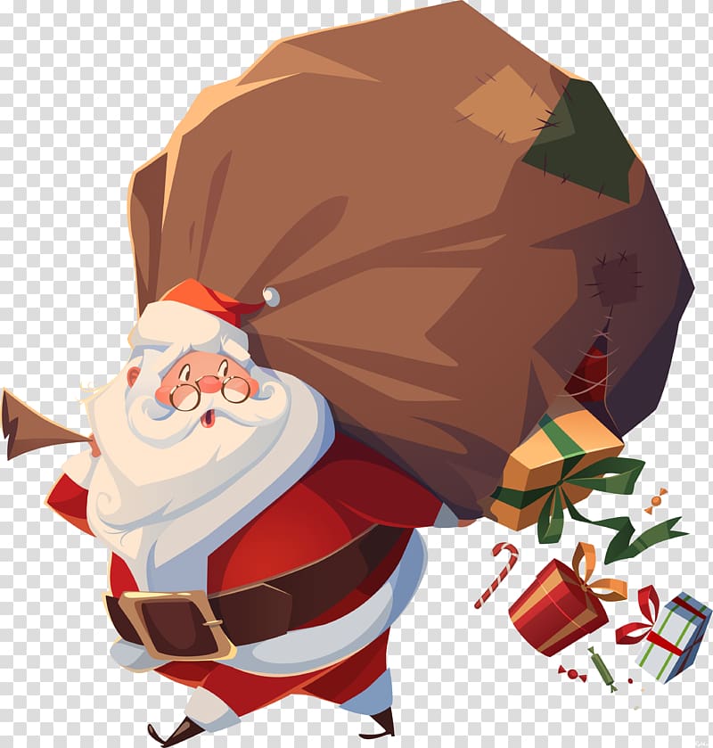 Santa Claus Christmas Greeting & Note Cards, pay new year\'s call transparent background PNG clipart