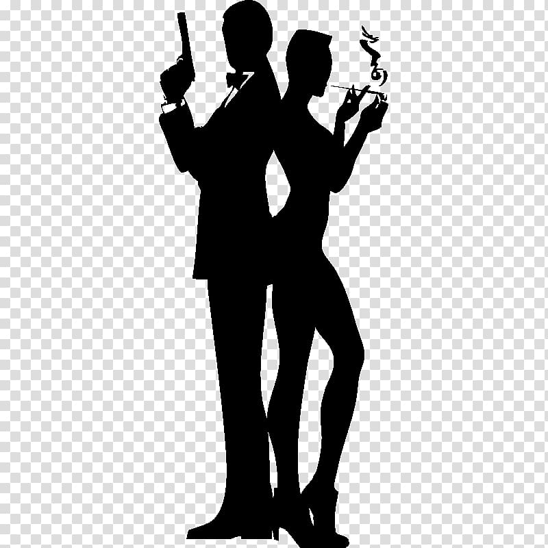 James Bond Film Series Film poster, silhouettes transparent background PNG clipart