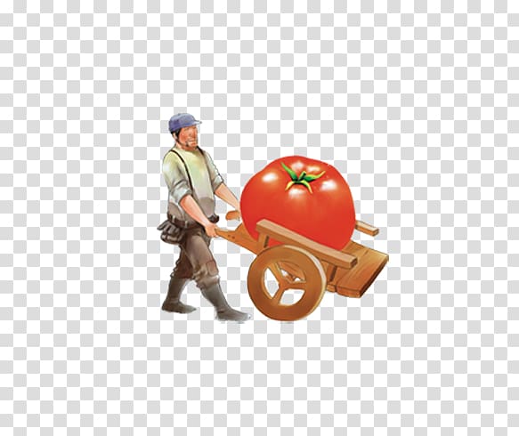 Icon, Beautiful cute cartoon villain Trolley tomatoes transparent background PNG clipart