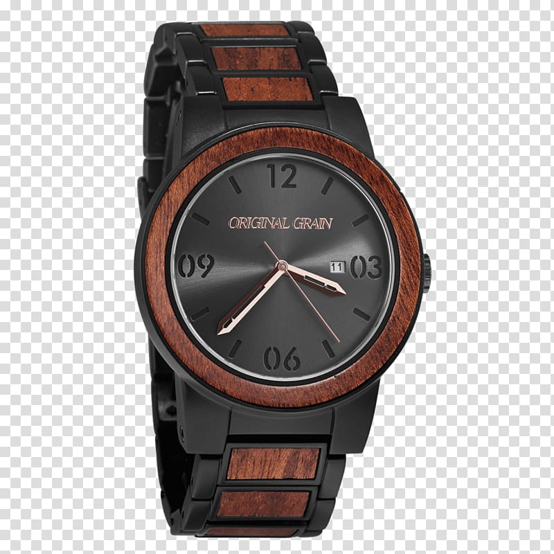 Original Grain Watches The Barrel Wood Stainless steel, watch transparent background PNG clipart