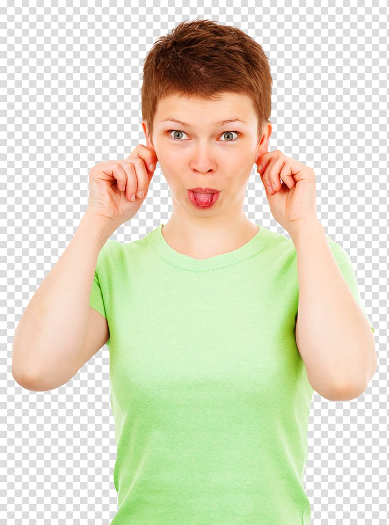 Humour April Fools Day, Funny Woman Showing Tongue transparent background PNG clipart
