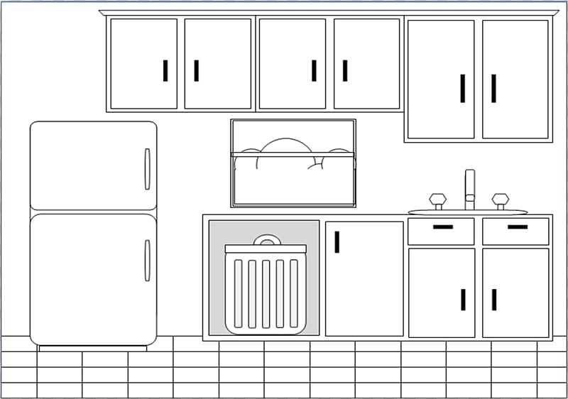 kitchen cabinet clipart