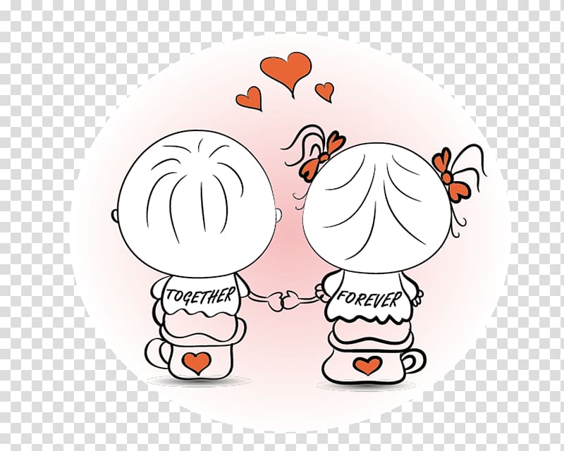 Valentines Day Heart , Cartoon couple transparent background PNG clipart