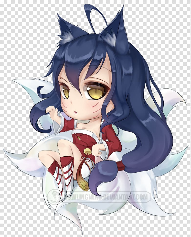 League of Legends Ahri Chibiusa Art, Chibi transparent background PNG clipart