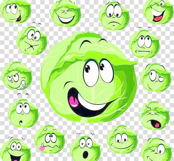 Cabbage Cartoon Vegetable, Cute Cabbage transparent background PNG clipart
