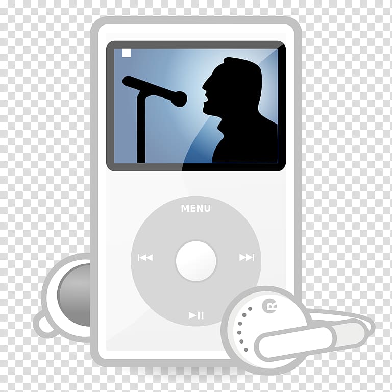 ipod with headphones clip art
