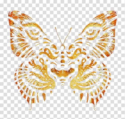 Butterfly Moth, Golden Butterfly transparent background PNG clipart