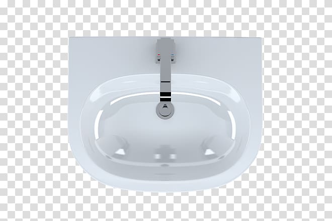 White Lighting Ceramic Kitchen Sink Glass Tap Top View