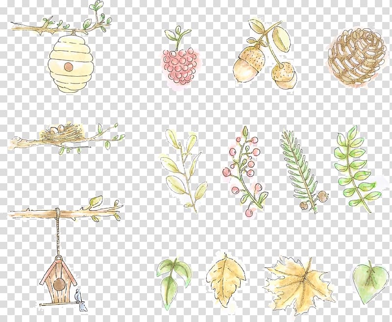 Honey bee Euclidean Honeycomb, leaves nuts bees nest nest transparent background PNG clipart