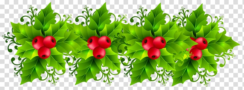 Garland Christmas Wreath , Christmas Holly transparent background PNG clipart