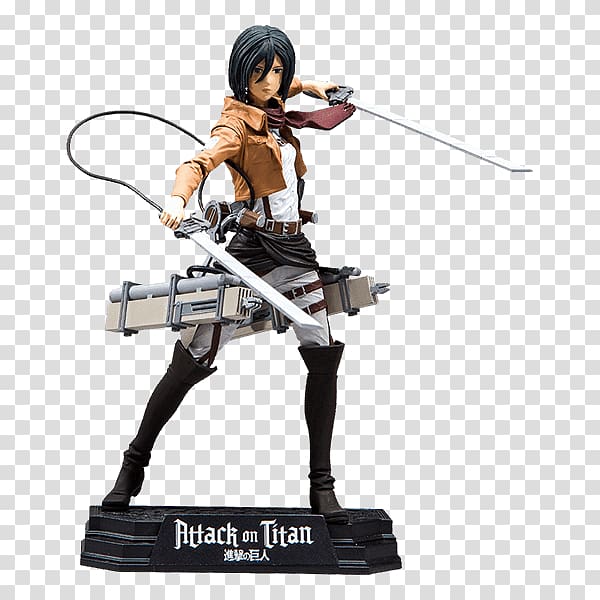 Mikasa Ackerman Levi Eren Yeager Action & Toy Figures Attack on Titan, Anime transparent background PNG clipart