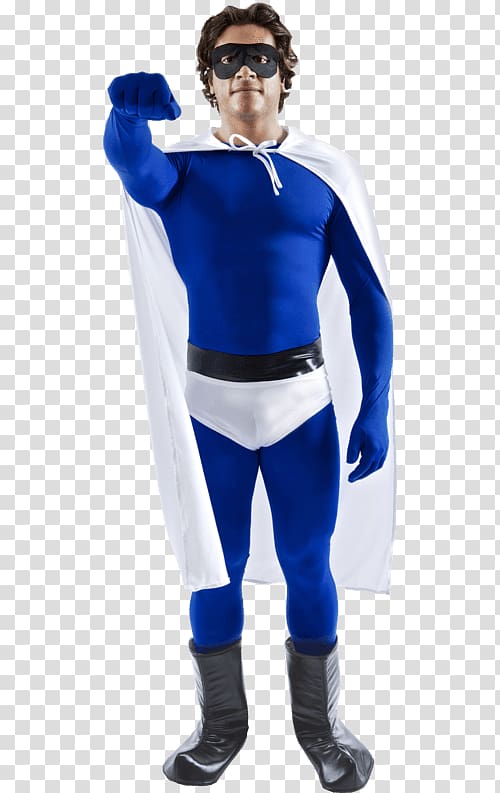 Cobalt blue Spandex Costume Shoulder, Superhero suit transparent background PNG clipart