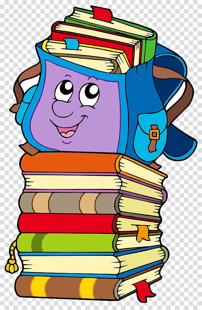 Book , Backpack inside the book transparent background PNG clipart