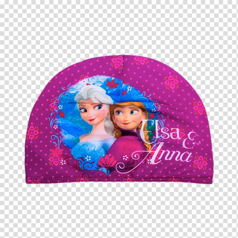 purple Disney Frozen Princess Elsa and Anna-themed cloth, Elsa and Anna Swimming Hat transparent background PNG clipart