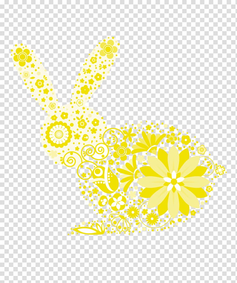 , Yellow bunny transparent background PNG clipart