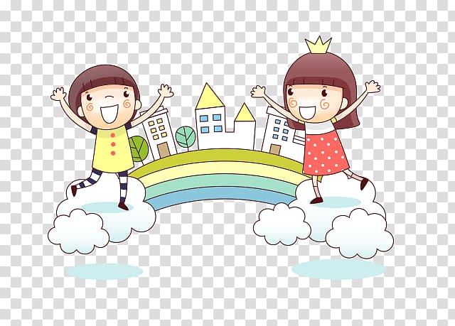 boy and girl illustration, Child Cartoon painting Illustration, Child transparent background PNG clipart