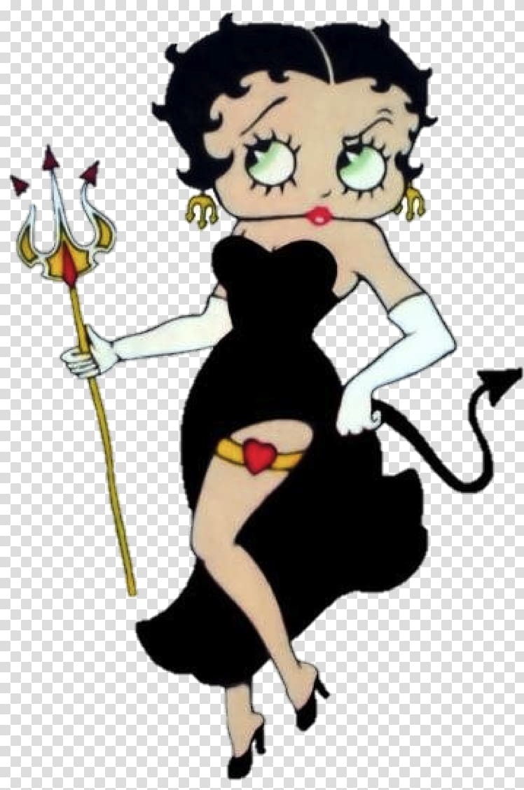 Betty Boop Devil Wall decal Cartoon, pin up girl transparent background PNG clipart