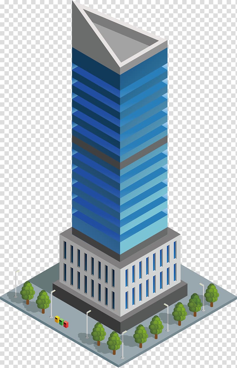 Building Architecture, Triangle tall buildings transparent background PNG clipart