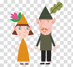 man and woman painting illustration, Mrs and Mr Elf transparent background PNG clipart