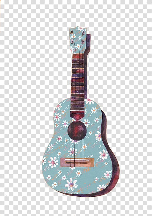 Small fresh guitar transparent background PNG clipart